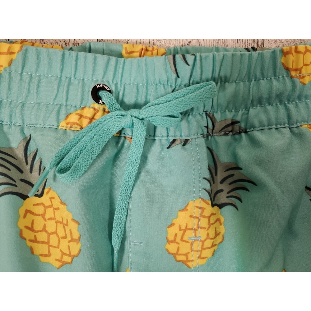 Hurley Windnsea Pineapple 2 Volley Green 17" Swim Trunks Boardshorts Size 2X - Picture 11 of 13